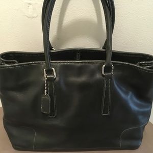 Vintage Coach Hampton leather Tote #7757 Green
